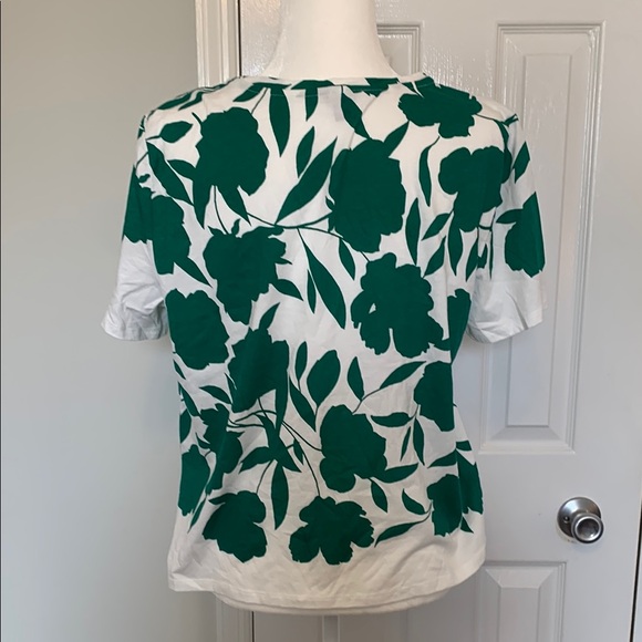 Ann Taylor Green Graphic Boxy Short Sleeve Tee - Picture 2 of 5